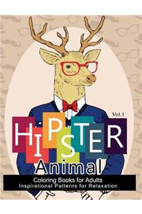 Hipster Animal Coloring Book For Adults