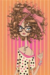 Retro Girl Paris Curls Notebook