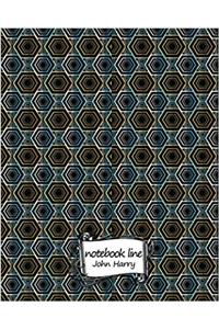 Notebook Line Hexagon Design