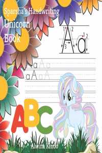 Sparsha's Handwriting Unicorn Book