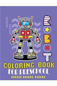 Robot coloring book Preschool
