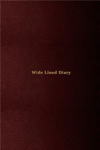 Wide Lined Diary