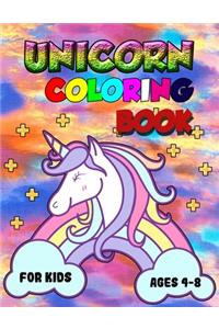 unicorn coloring book for kids ages 4-8