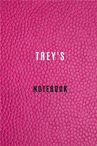 Trey's Notebook (6 x 9 - 105 Lined Pages) personalized journal notebook: Journals and Notebooks for Trey, Lined Notebook