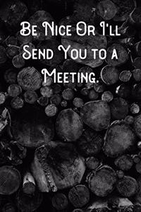 Be Nice Or I'll Send You to a Meeting.