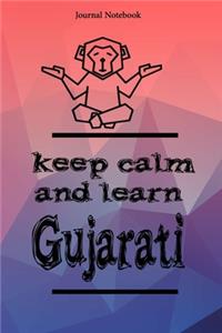 Keep Calm And Learn Gujarati Journal Notebook Sheet 9x6 Inches 120 Pages with bleed