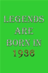 Legends Are Born In 1936 Notebook
