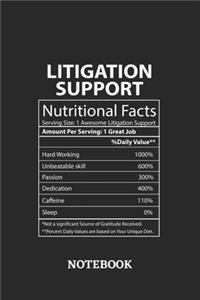 Nutritional Facts Litigation Support Awesome Notebook