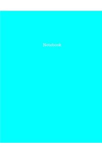 Cyan Colored Lined Bound Notebook/Journal, Letter Sized (8.5x11 in), 100 pages.