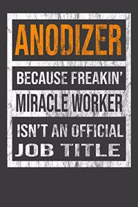 Anodizer Because Freakin' Miracle Worker Is Not An Official Job Title