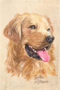 Golden Retriever Dog Portrait Notebook