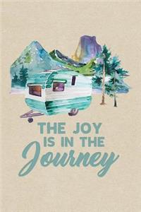 Journey Blue Caravan Trailer Camping & Hiking Journal, Graph Paper