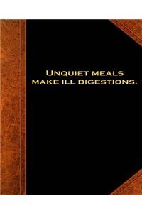 Shakespeare Quote Unquiet Meals Make Ill Digestions School Comp Book 130 Pages