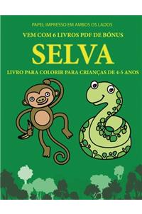 Livro para colorir para crianças de 4-5 anos (Selva)