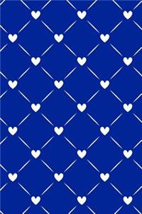 Bullet Journal Notebook White Quilted Hearts Pattern 3