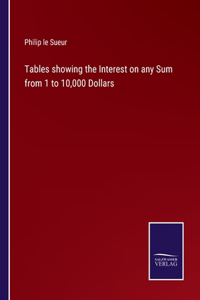 Tables showing the Interest on any Sum from 1 to 10,000 Dollars