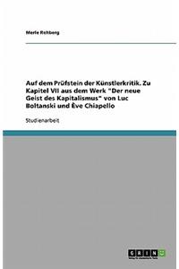 Auf dem Prüfstein der Künstlerkritik. Zu Kapitel VII aus dem Werk 