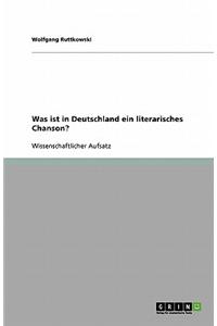 Was ist in Deutschland ein literarisches Chanson?