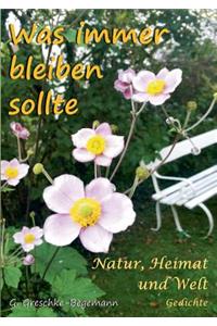 Was immer bleiben sollte