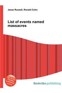 List of Events Named Massacres