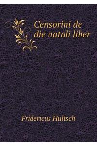Censorini de Die Natali Liber