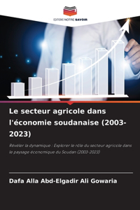 secteur agricole dans l'économie soudanaise (2003-2023)