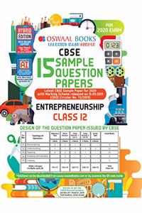 Oswaal CBSE Sample Question Papers Class 12 Entrepreneurship Book (For March 2020 Exam)