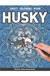Husky Adults Coloring Book