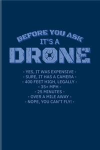 Before You Ask It's A Drone