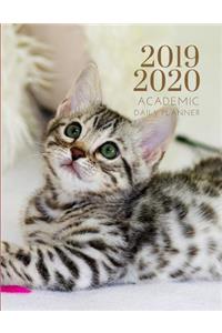 2019-2020 Academic Planner With Hours Kitten Cat Gratitude Daily Organizer