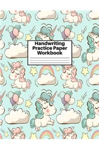Handwriting Practice Paper Workbook