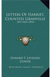 Letters of Harriet, Countess Granville