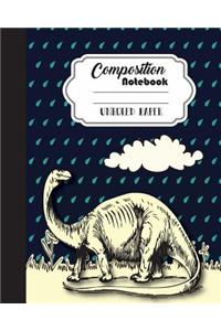Composition Notebook Unruled Paper Journal Diary Dinosorus Drawing 8