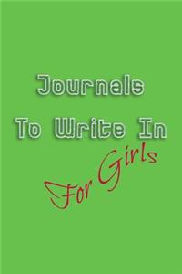 Journals To Write In For Girls