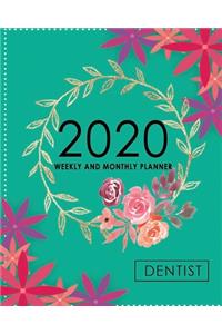 2020 Weekly and Monthly Planner, Dentist Gift and Dentist Planner 2020