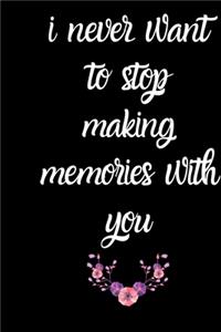 i never want to stop making memories with you diary