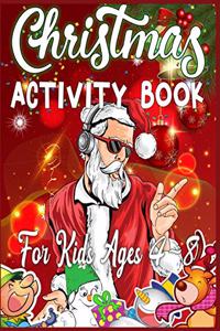 Christmas Activity Book For Kids Ages 4-8