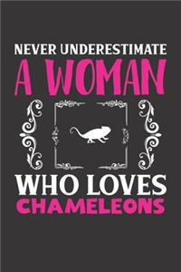 Never Underestimate A Woman Who Loves Chameleons