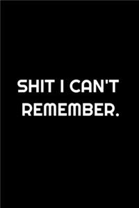Funny Journals For Women Coworkers - Shit I Can't Remember