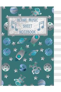 Blank Music Sheet Notebook