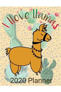 I llove llamas 2020 Planner