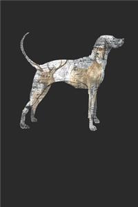 Hunting Dog With Forest Deer Silhouette