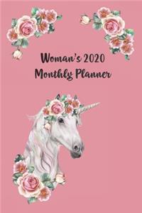 Woman's 2020 Monthly Planner
