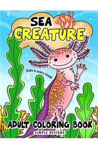 Sea Creature Adults Coloring Book