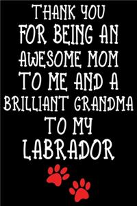 Thank You For Being An Awesome Mom To Me And A Brilliant Grandma To My Labrador