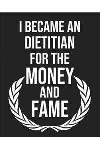 I became a Dietitian for the Money and Fame