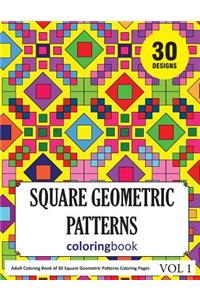 Square Geometric Patterns Coloring Book