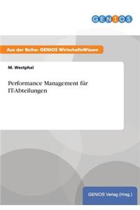 Performance Management für IT-Abteilungen