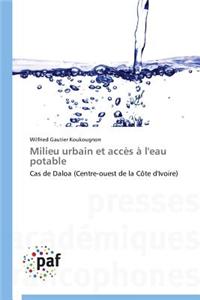 Milieu Urbain Et Accès À l'Eau Potable