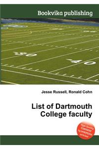 List of Dartmouth College Faculty